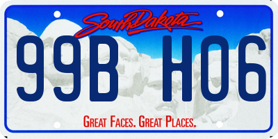 SD license plate 99BH06