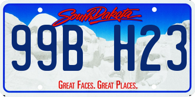 SD license plate 99BH23