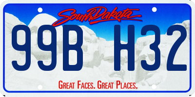 SD license plate 99BH32