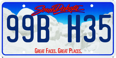 SD license plate 99BH35