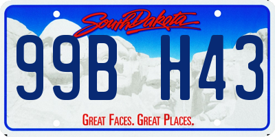SD license plate 99BH43