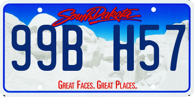 SD license plate 99BH57