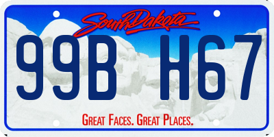 SD license plate 99BH67