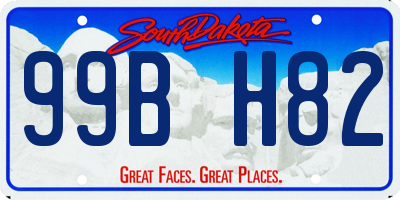 SD license plate 99BH82
