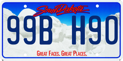 SD license plate 99BH90