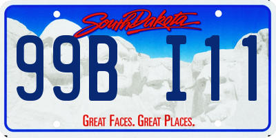 SD license plate 99BI11