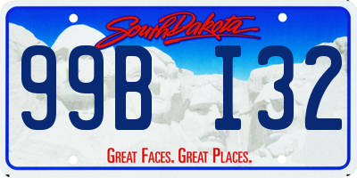 SD license plate 99BI32