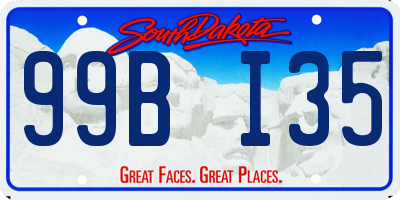 SD license plate 99BI35