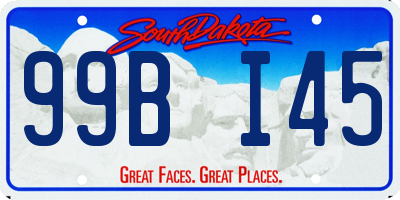 SD license plate 99BI45