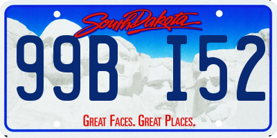 SD license plate 99BI52