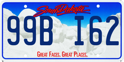 SD license plate 99BI62