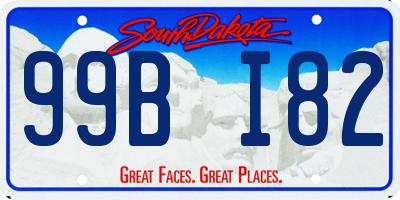 SD license plate 99BI82