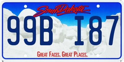 SD license plate 99BI87