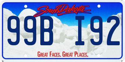 SD license plate 99BI92