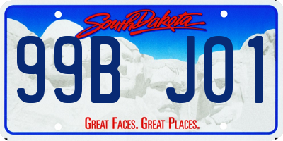 SD license plate 99BJ01