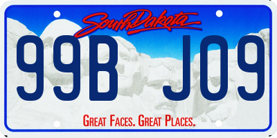 SD license plate 99BJ09