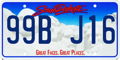 SD license plate 99BJ16
