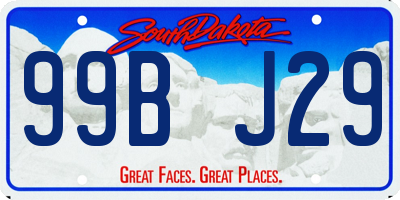 SD license plate 99BJ29