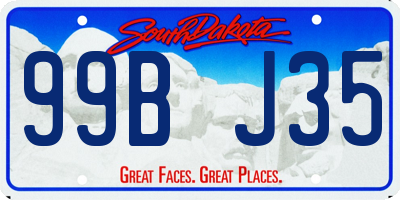 SD license plate 99BJ35