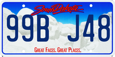 SD license plate 99BJ48