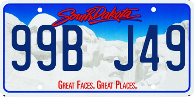 SD license plate 99BJ49