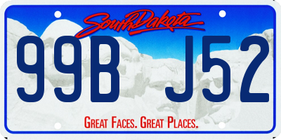 SD license plate 99BJ52
