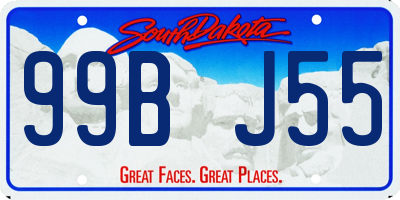 SD license plate 99BJ55