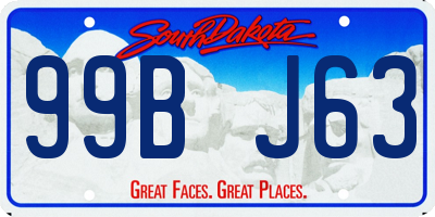 SD license plate 99BJ63