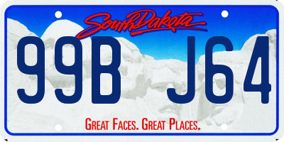 SD license plate 99BJ64