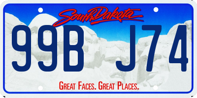 SD license plate 99BJ74