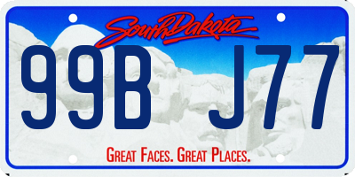 SD license plate 99BJ77