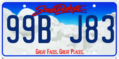 SD license plate 99BJ83