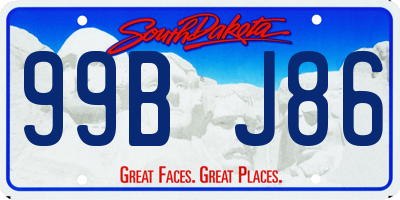 SD license plate 99BJ86