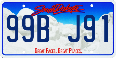 SD license plate 99BJ91