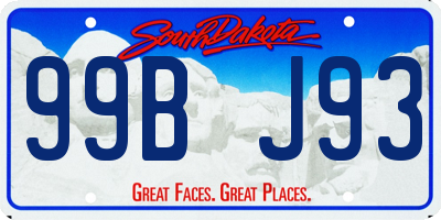SD license plate 99BJ93