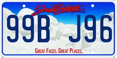 SD license plate 99BJ96