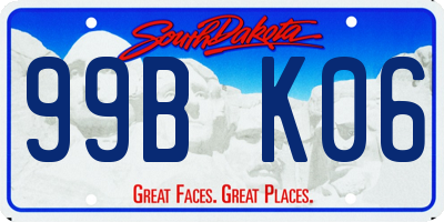 SD license plate 99BK06
