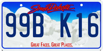 SD license plate 99BK16