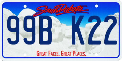 SD license plate 99BK22