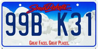 SD license plate 99BK31
