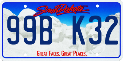 SD license plate 99BK32
