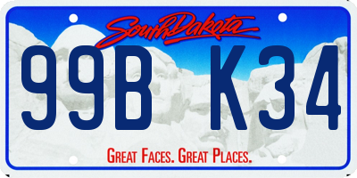 SD license plate 99BK34