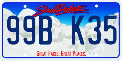 SD license plate 99BK35