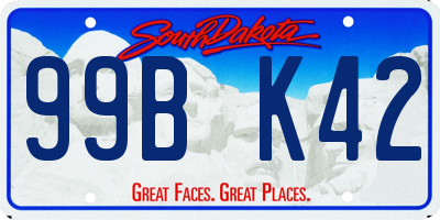 SD license plate 99BK42