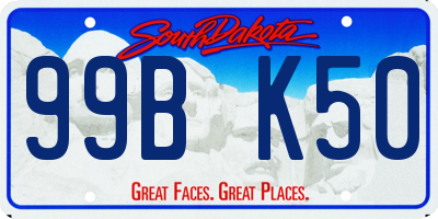 SD license plate 99BK50