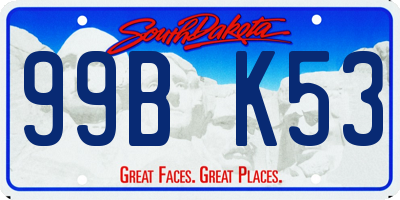 SD license plate 99BK53