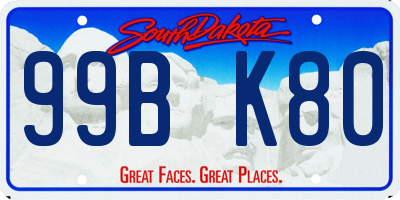 SD license plate 99BK80