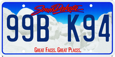 SD license plate 99BK94