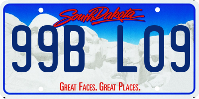 SD license plate 99BL09