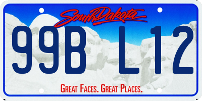 SD license plate 99BL12